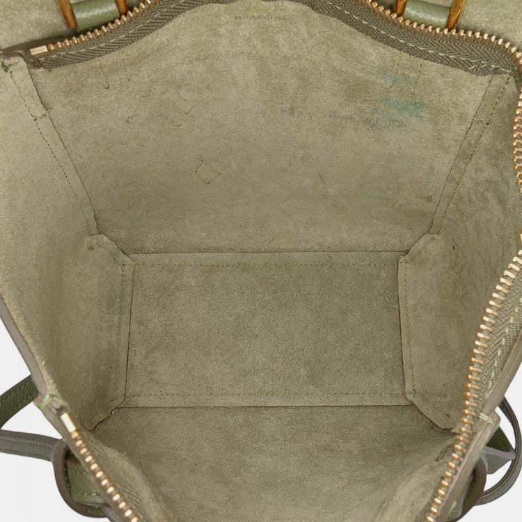 Pre Owned Celine Green Nano Grained Calfskin Belt Bag