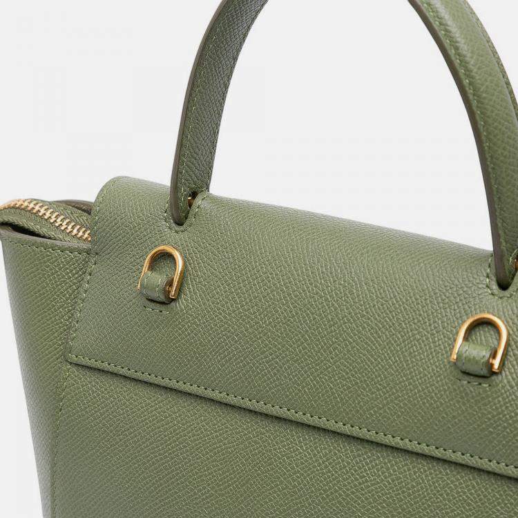 Pre Owned Celine Green Nano Grained Calfskin Belt Bag