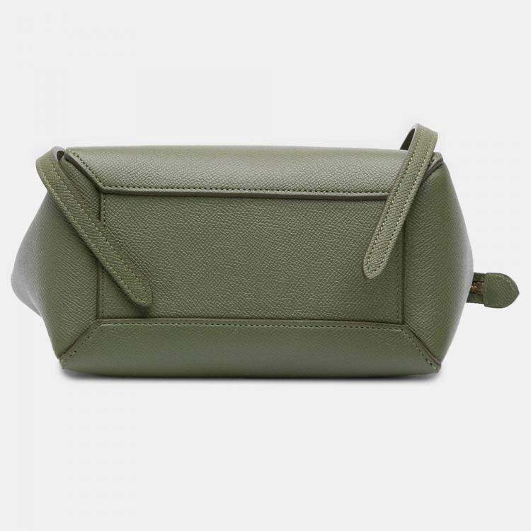 Pre Owned Celine Green Nano Grained Calfskin Belt Bag