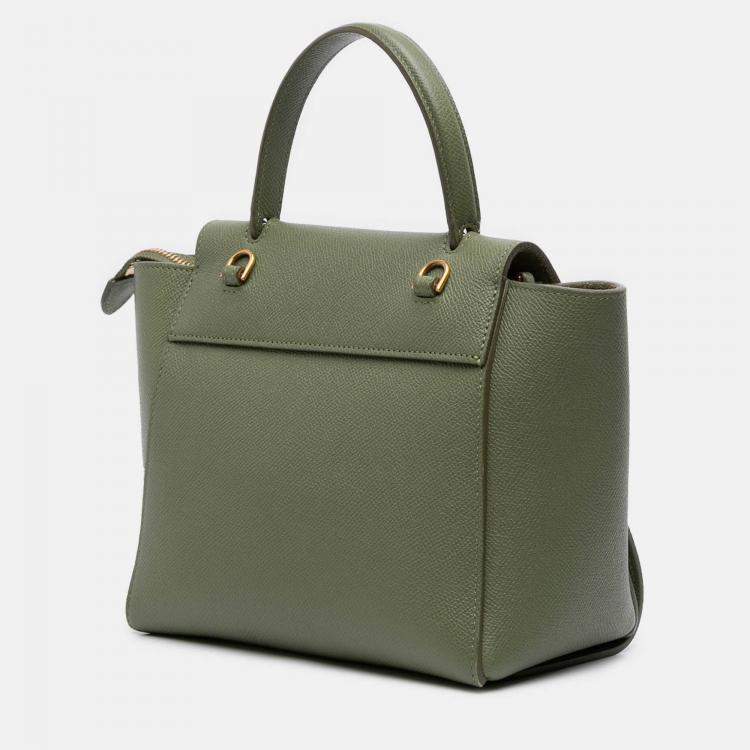 Pre Owned Celine Green Nano Grained Calfskin Belt Bag