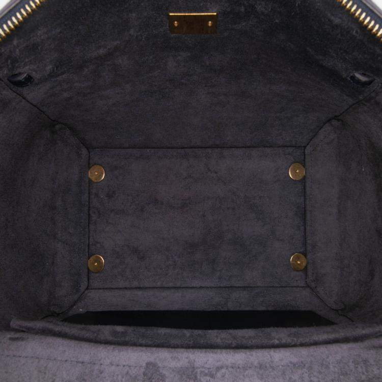 Pre Owned Celine Navy Blue Mini Grained Calfskin Belt Bag