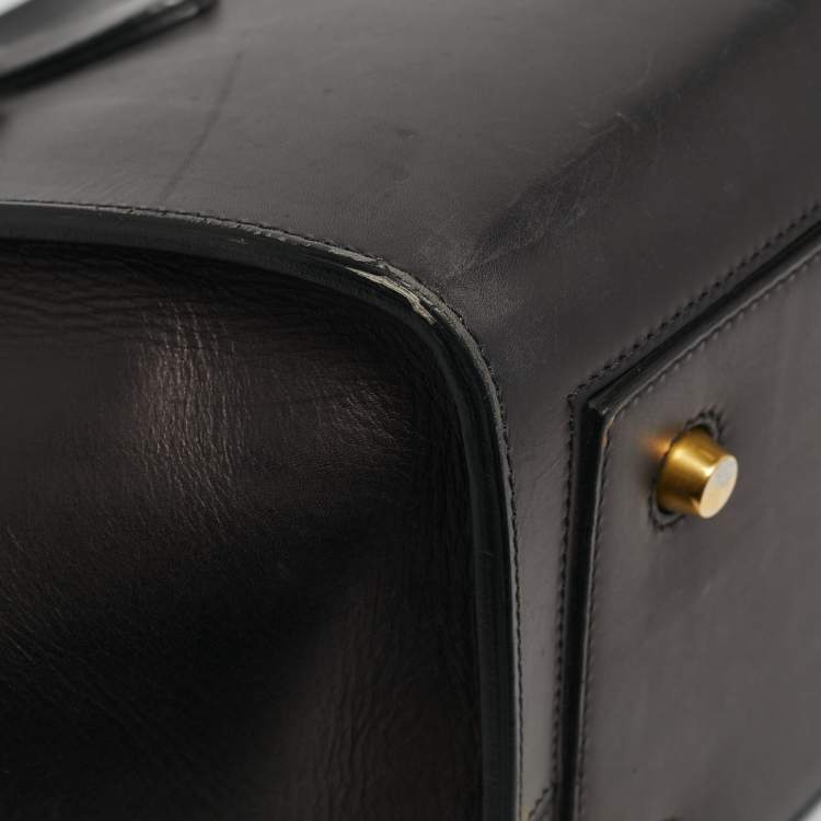 Pre Owned Celine Black Leather Small Tie Tote