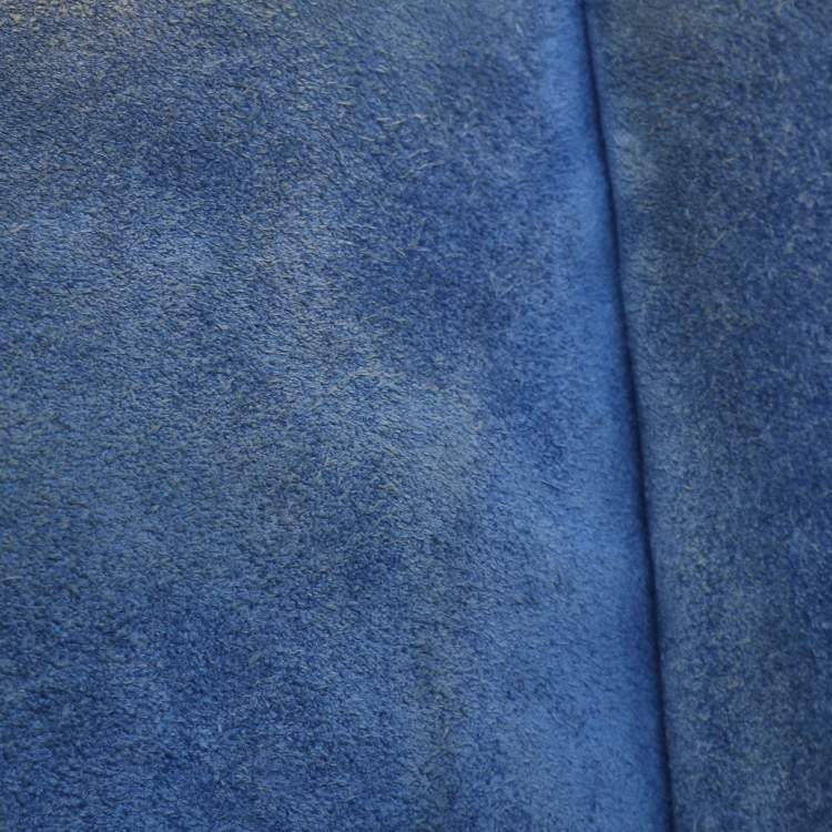 Pre Owned Celine Royal Blue Leather Small Phantom Luggage Tote