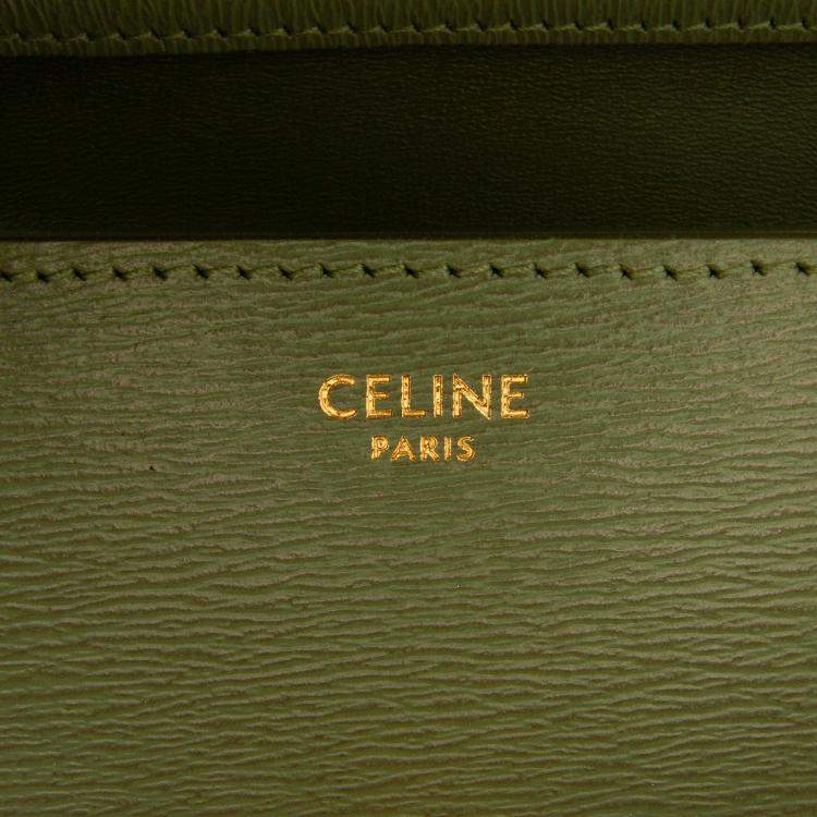 Pre Owned Celine Green Teen Calfskin Classic Box