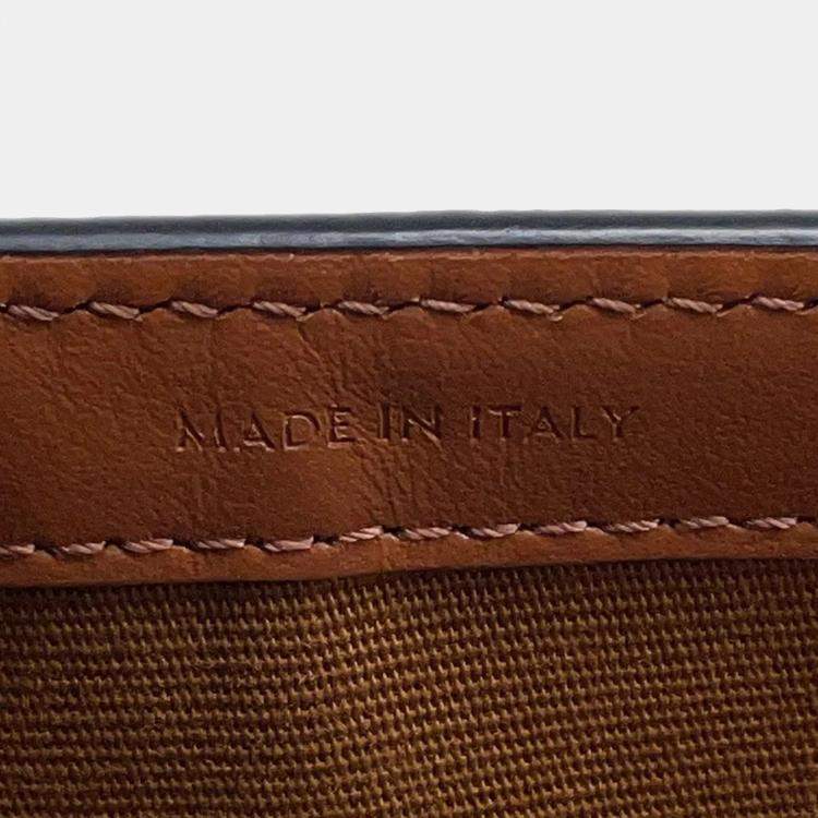 Pre Owned Celine Celine Chain Wallet Black/Brown Pvc/Leather