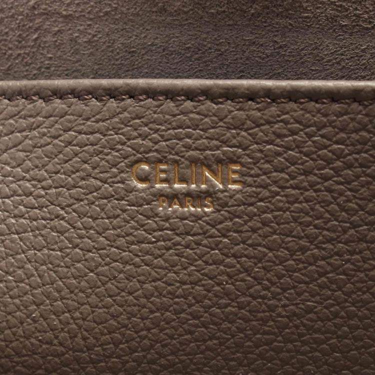 Pre Owned Celine Medium Cabas Anais Cuir Triomphe Beige Leather Tote Bag