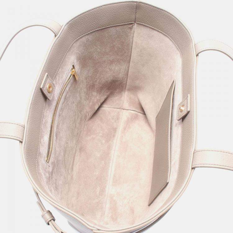 Pre Owned Celine Small Cabas Anais Cuir Triomphe Tote Bag Leather Beige