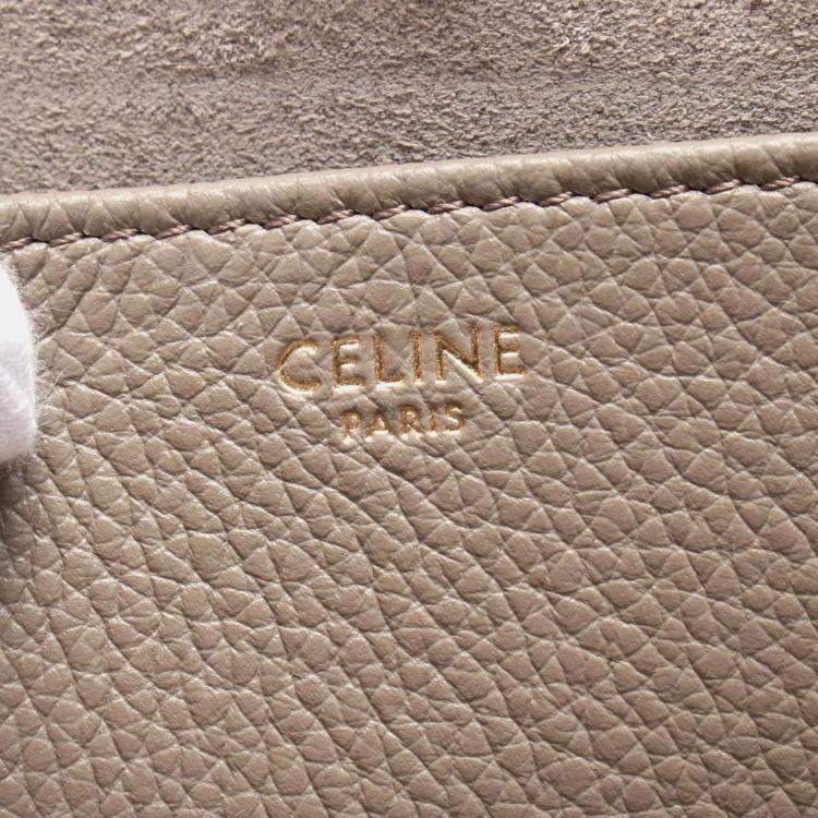 Pre Owned Celine Small Cabas Anais Cuir Triomphe Tote Bag Leather Beige