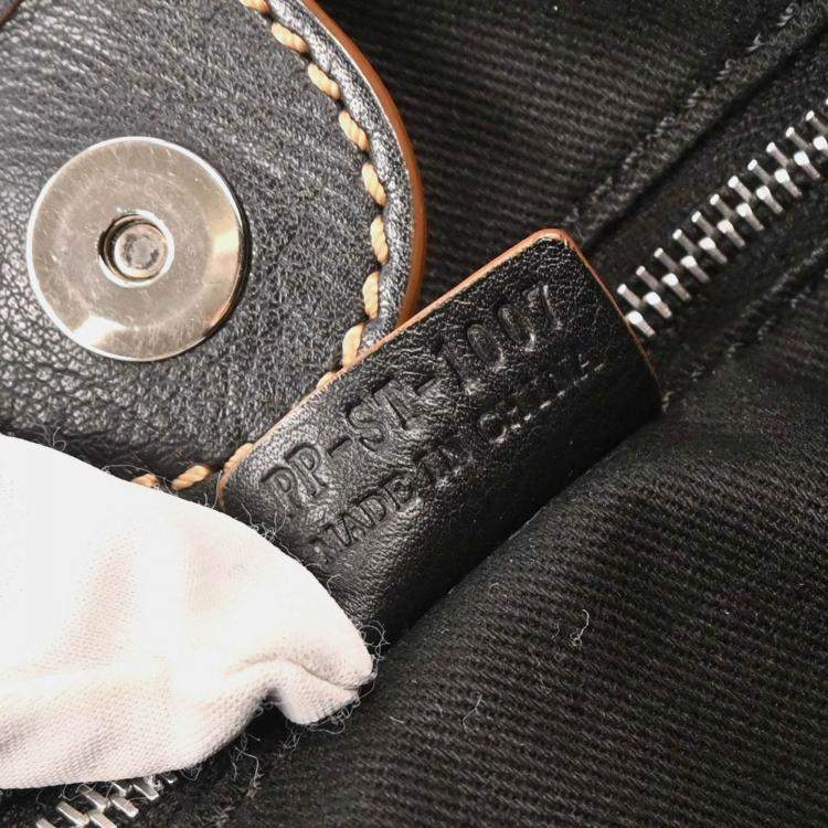 Pre Owned Celine Black Canvas, Leather Macadam Tote