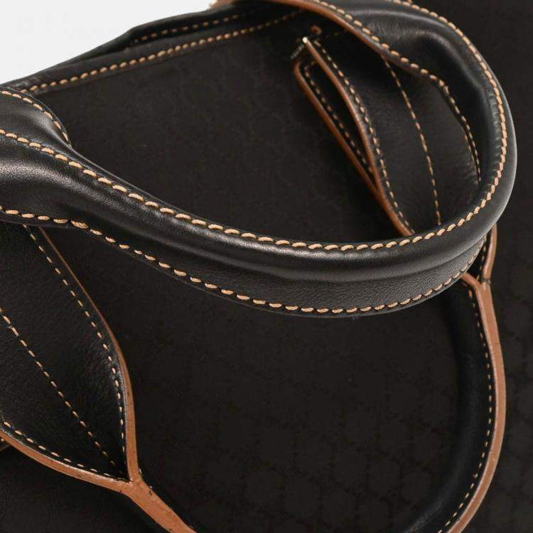 Pre Owned Celine Black Canvas, Leather Macadam Tote