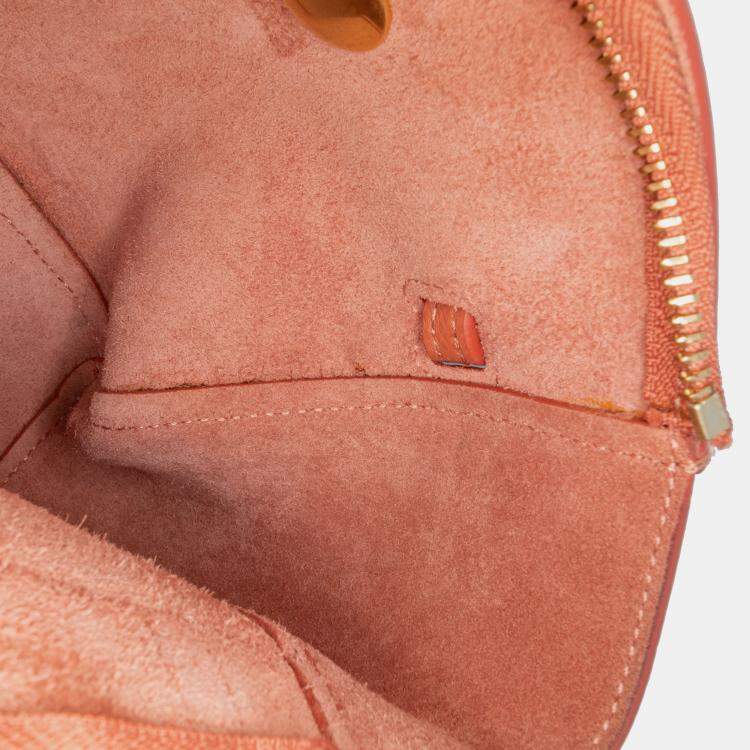 Pre Owned Celine Orange Pico Grained Calfskin Belt Bag