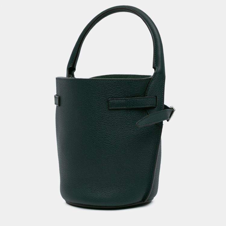 Pre Owned Celine Green Nano Leather Big Bucket Bag