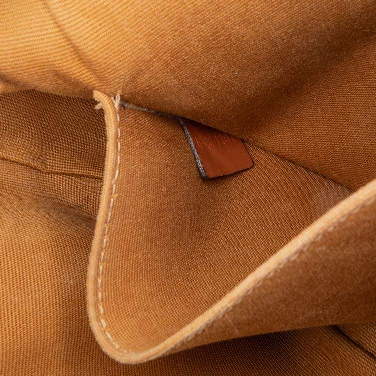 Pre Owned Celine Brown Medium Triomphe Coated Canvas Folco Crossbody