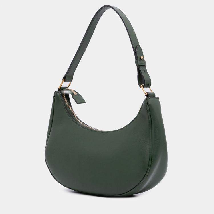 Pre Owned Celine Green Leather Ava Shoulder Bag
