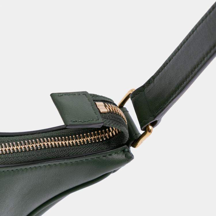 Pre Owned Celine Green Leather Ava Shoulder Bag