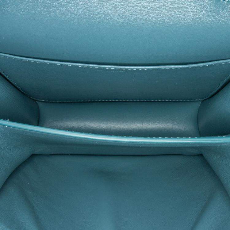 Pre Owned Celine Blue Teen Liege Calfskin Classic Box