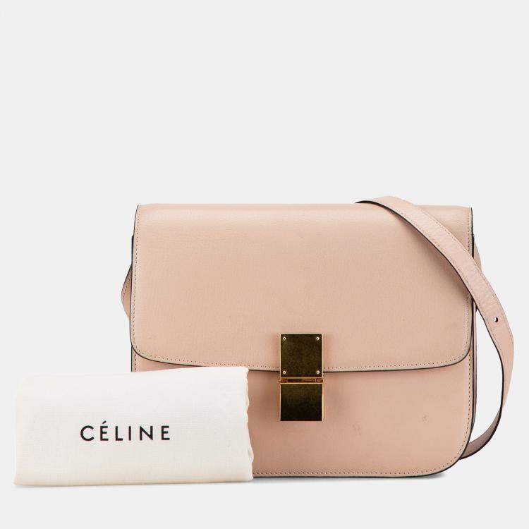 Pre Owned Celine Pink Medium Calfskin Classic Box