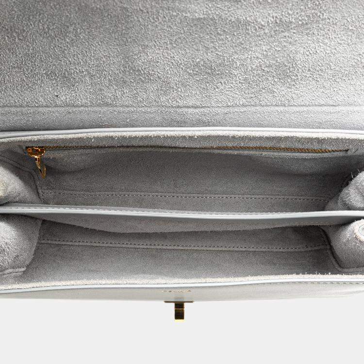Pre Owned Celine Grey Teen Smooth Calfskin Soft 16 Crossbody