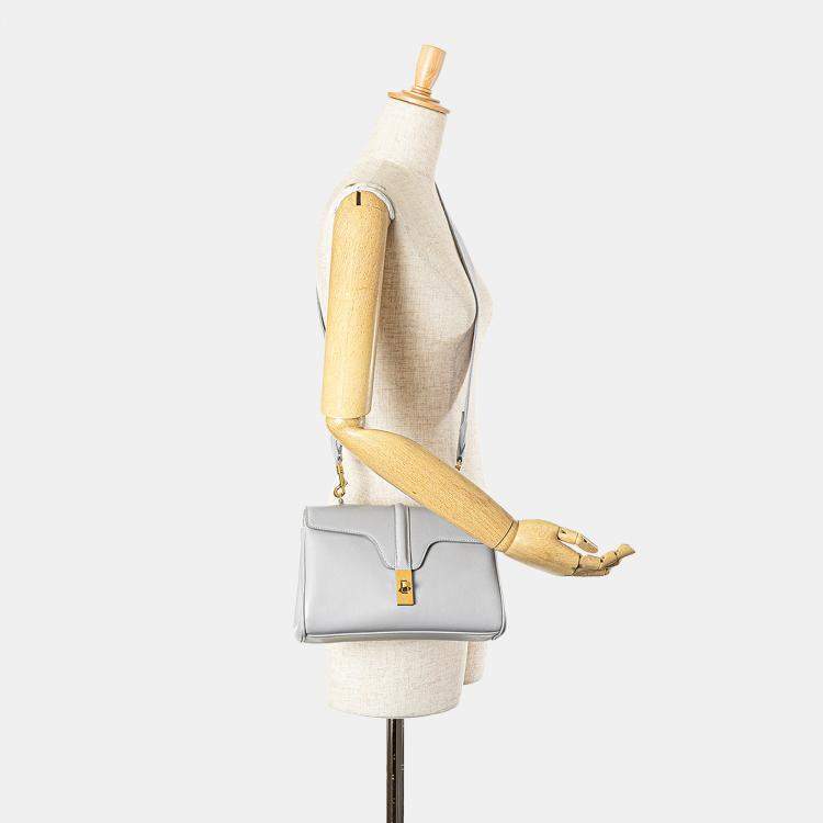 Pre Owned Celine Grey Teen Smooth Calfskin Soft 16 Crossbody
