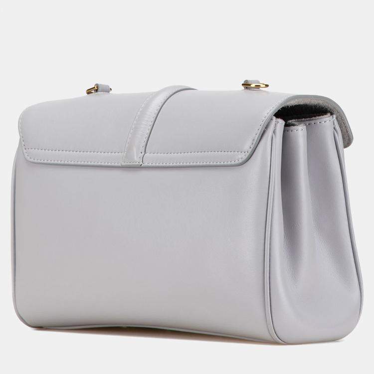Pre Owned Celine Grey Teen Smooth Calfskin Soft 16 Crossbody