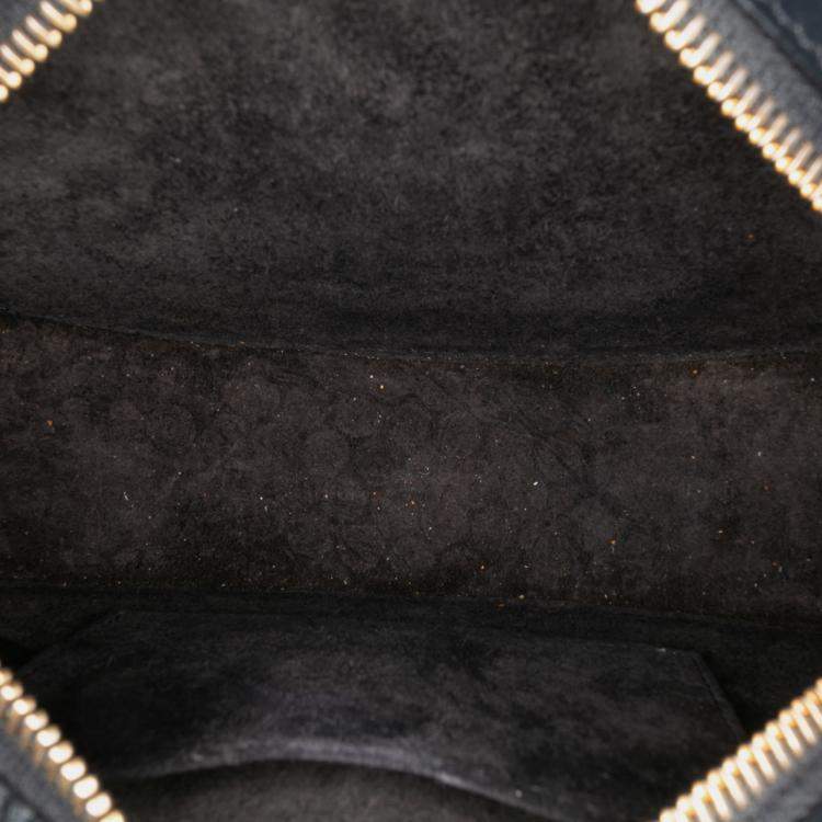 Pre Owned Celine Black Small Calfskin Cuir Triomphe Oval Crossbody