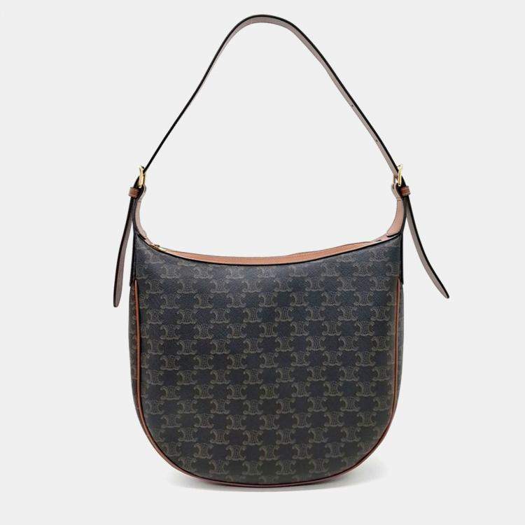 Pre Owned Celine Brown PVC Heloise hobo bag