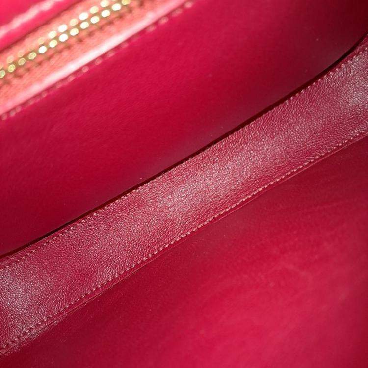 Pre Owned Celine Red Leather C Chain Shoulder Bag