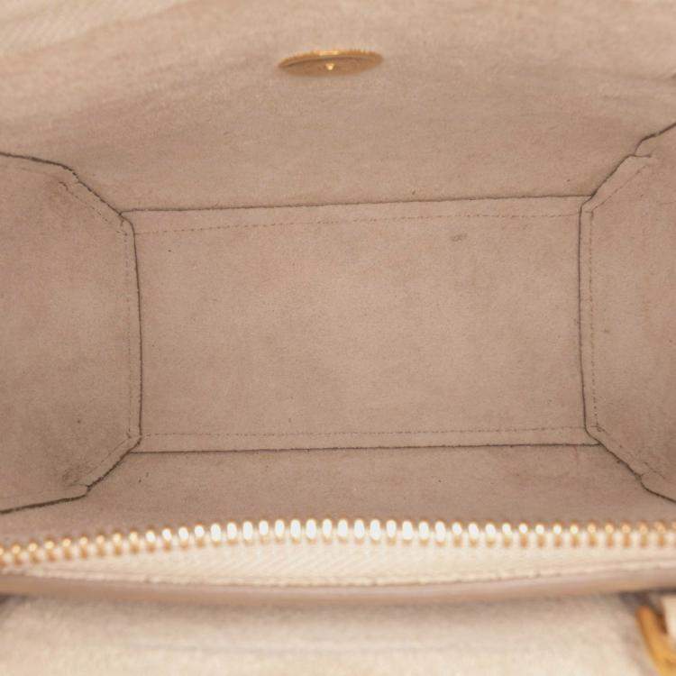 Pre Owned Celine Beige Nano Grained Calfskin Belt Bag