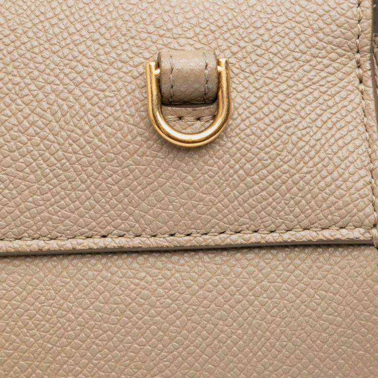 Pre Owned Celine Beige Nano Grained Calfskin Belt Bag