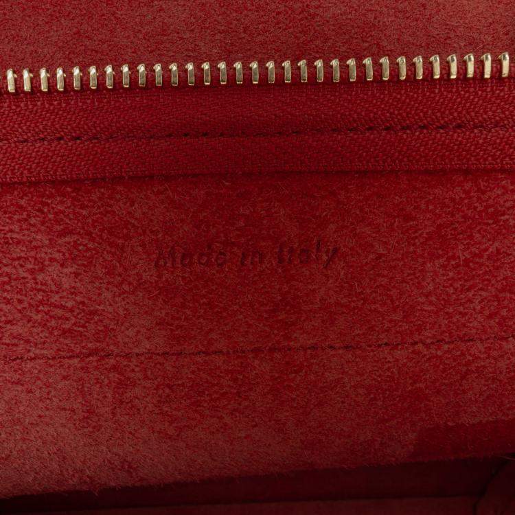 Pre Owned Celine Orange Nano Grained Calfskin Belt Bag