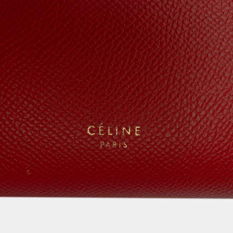Pre Owned Celine Orange Nano Grained Calfskin Belt Bag