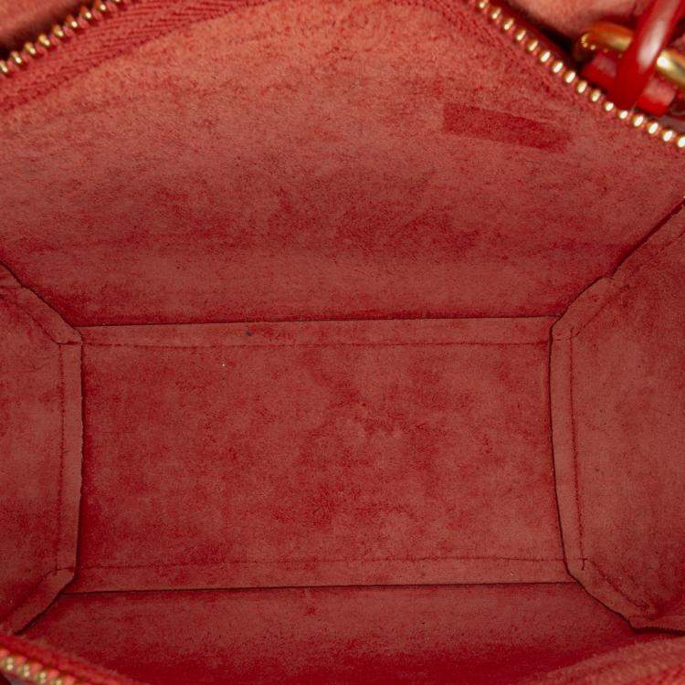 Pre Owned Celine Orange Nano Grained Calfskin Belt Bag