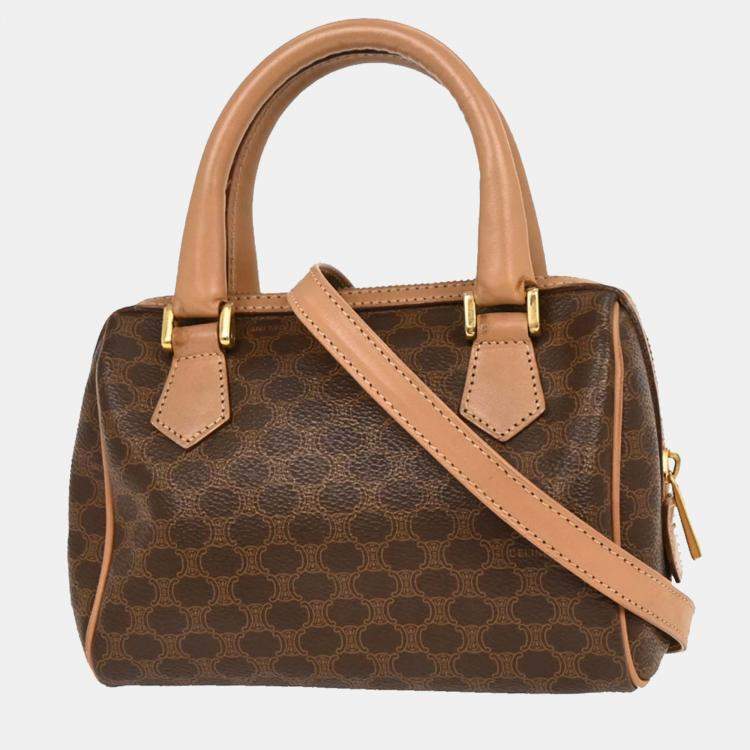 Pre Owned Celine Brown Macadam 2way Handbag