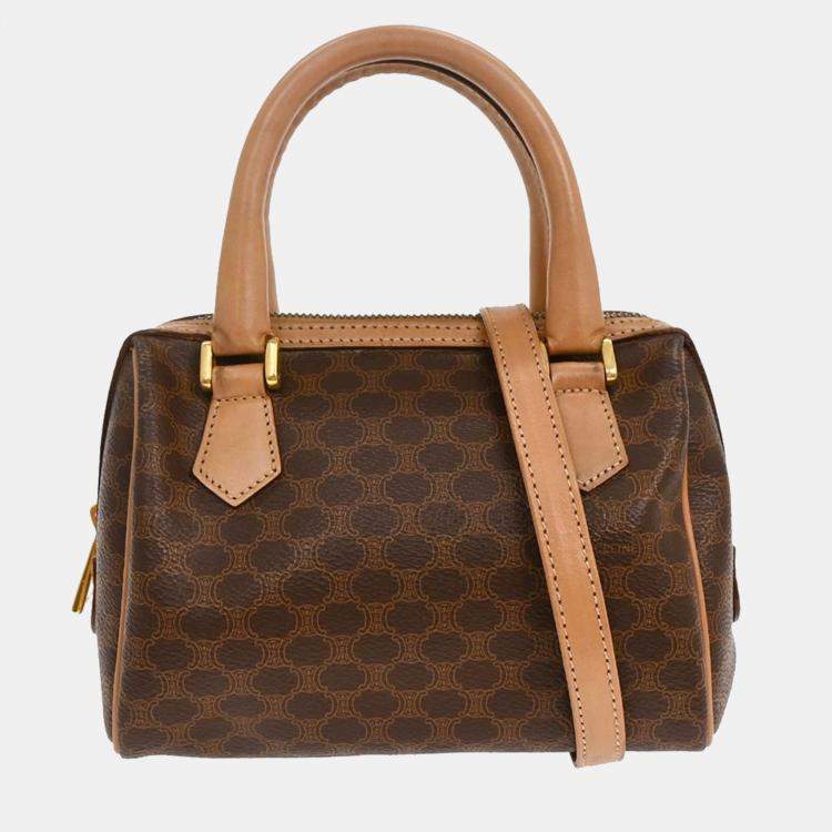 Pre Owned Celine Brown Macadam 2way Handbag