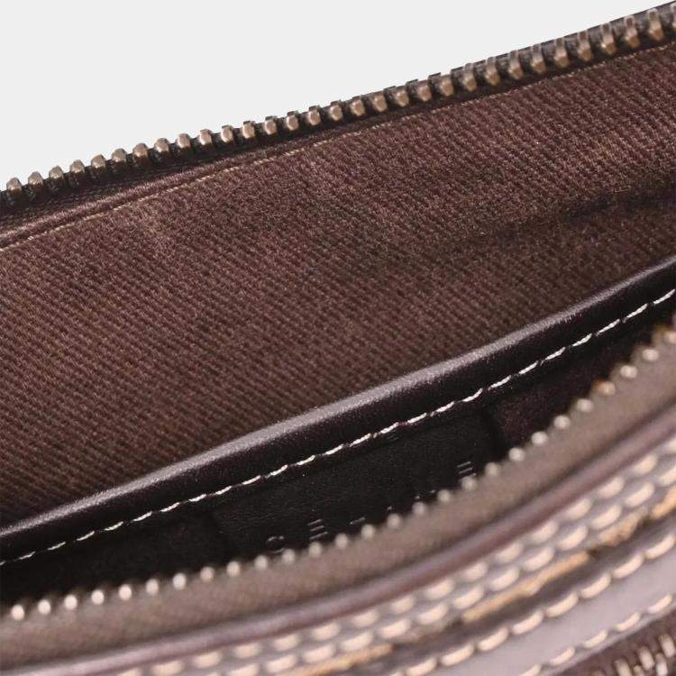 Pre Owned Celine Brown Canvas Macadam Handbag