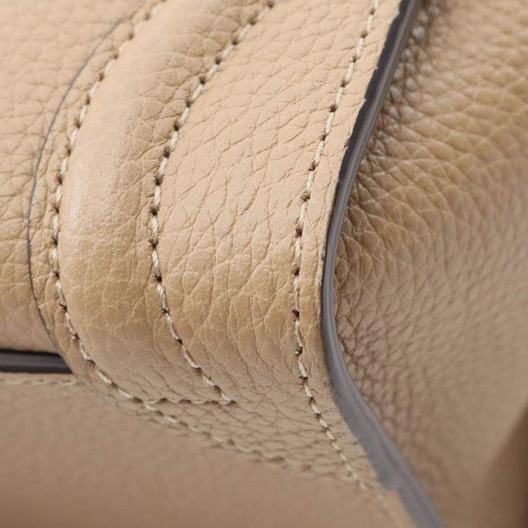 Pre Owned Celine Brown Nano Leather Luggage Tote