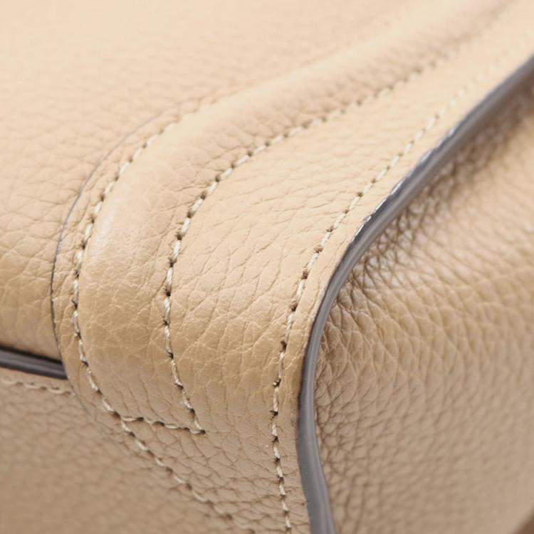 Pre Owned Celine Brown Nano Leather Luggage Tote