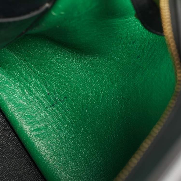 Pre Owned Celine Tricolor Leather and Suede Medium Trapeze Bag