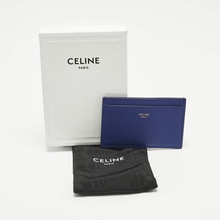 Pre Owned Celine Blue Leather Solo Card Holder