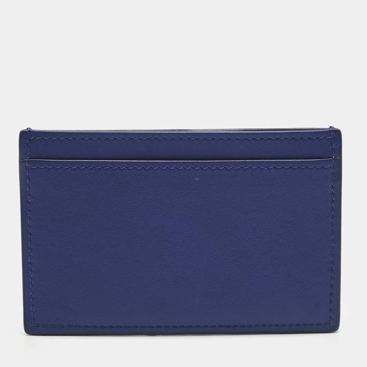 Pre Owned Celine Blue Leather Solo Card Holder