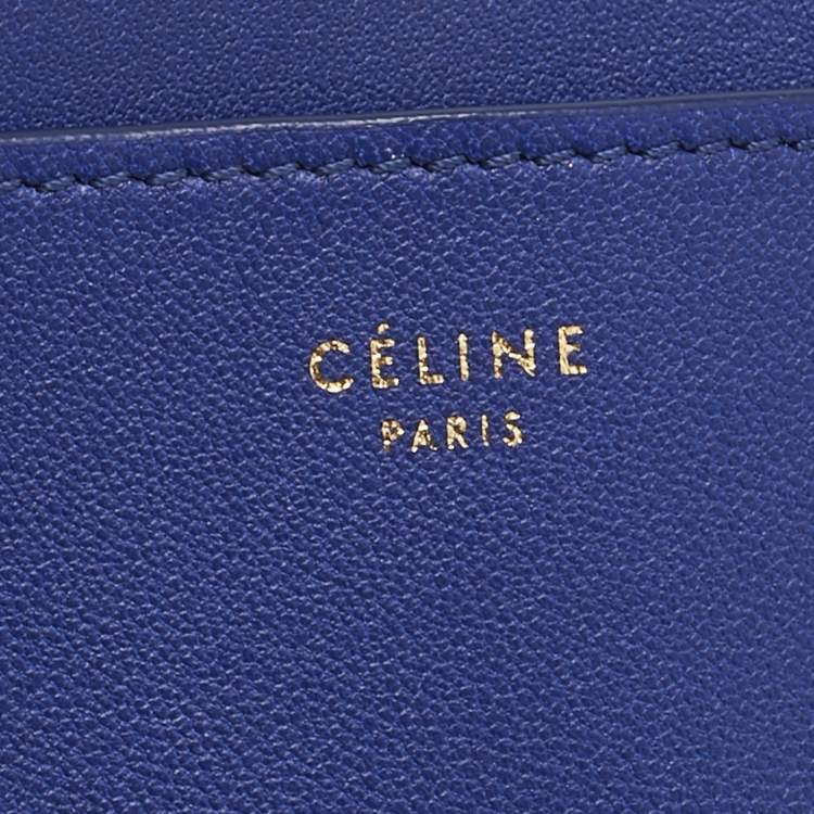 Pre Owned Celine Blue Leather Solo Card Holder