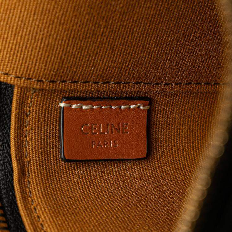 Pre Owned Celine Brown Mini Triomphe Coated Canvas Vanity Case