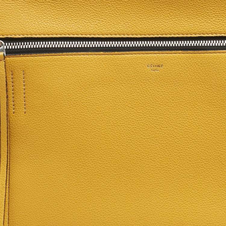 Pre Owned Céline Yellow Leather Small Edge Bag