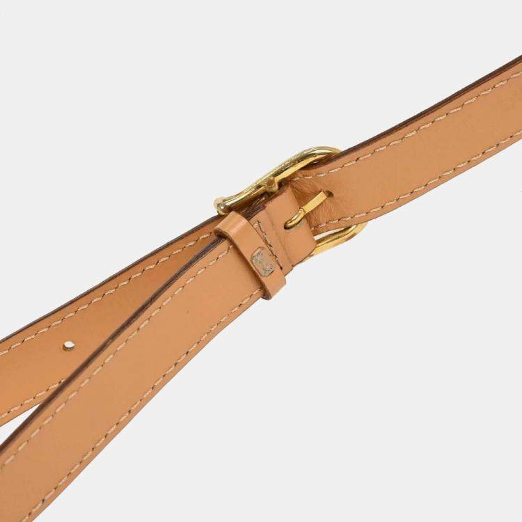 Pre Owned Celine Beige PVC Macadam Shoulder Bag