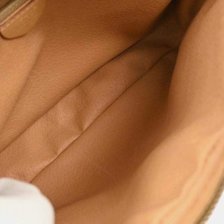Pre Owned Celine Beige PVC Macadam Shoulder Bag