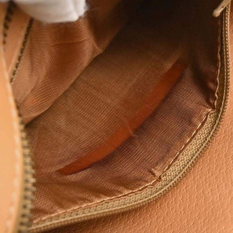 Pre Owned Celine Beige PVC Macadam Shoulder Bag