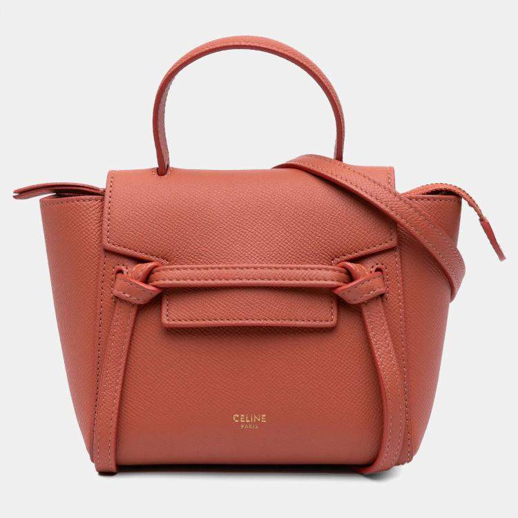 Pre Owned Celine Pico Grained Calfskin Belt Bag
