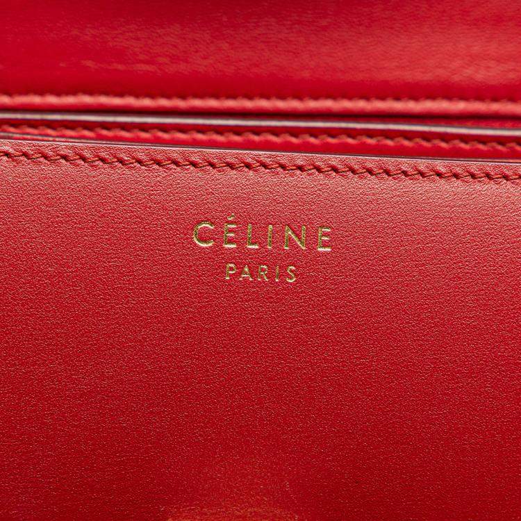 Pre Owned Celine Red Small Calfskin Classic Box