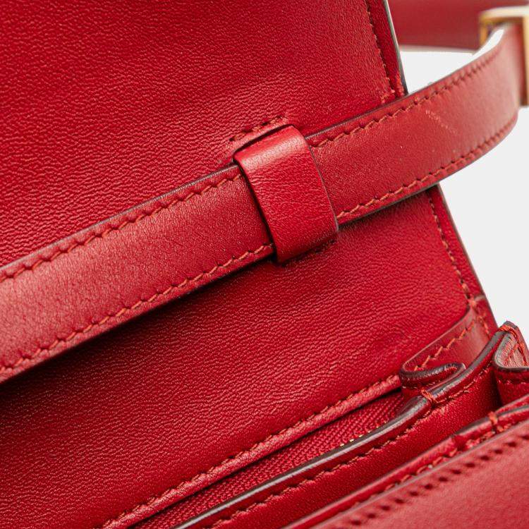 Pre Owned Celine Red Small Calfskin Classic Box