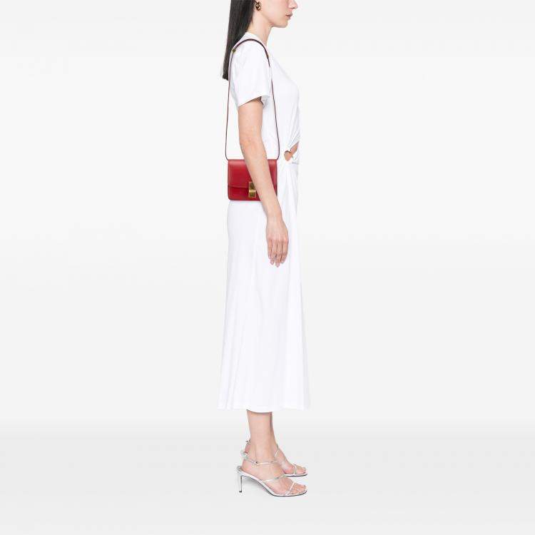 Pre Owned Celine Red Small Calfskin Classic Box